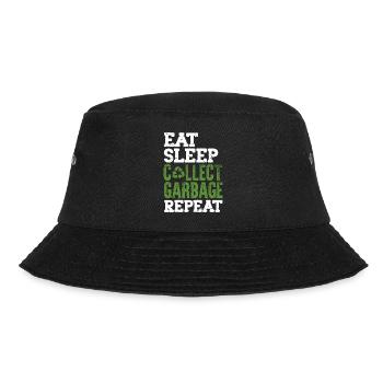 Collect Garbage – Rubbish Truck Driver Funny - Bucket Hat - Schwarz - Vorne - Lela (165cm)