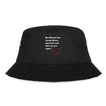 Hunde lieben mich mehr als sich selbst Spruch Lieb - Bucket Hat - Schwarz - Vorne - Lela (165cm)