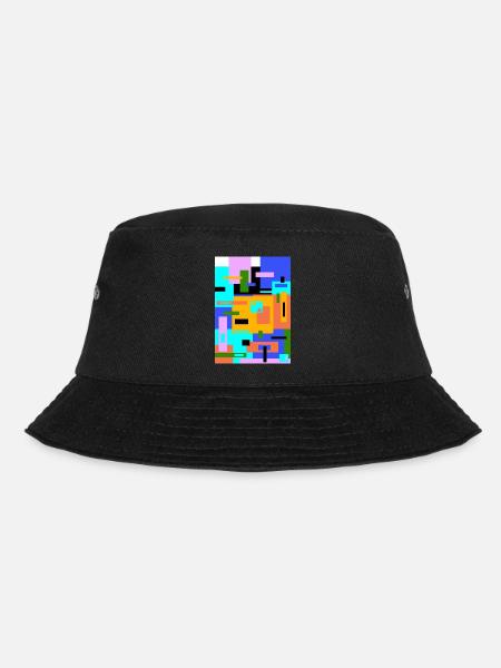 Abstrakte Malerei - Bucket Hat - Schwarz