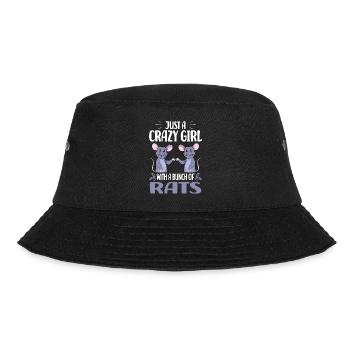 Rat sayings | Domestic Rat Rodents Gift Ideas - Bucket Hat - black - Front - Lela (165cm)
