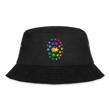 STERNE Sternchen viele Sterne - Bucket Hat - Schwarz - Vorne - Lela (165cm)