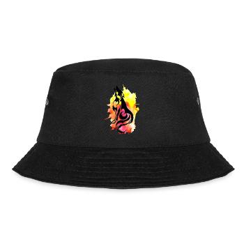 Watercolor Wolf - Bucket Hat - black - Front - Lela (165cm)
