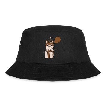 Geburtstag feiern Hamster Comic - Bucket Hat - Schwarz - Vorne - Lela (165cm)