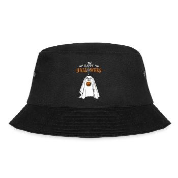 Happy Halloween Hund Geist Kürbis Hunde Wilsigns - Bucket Hat - Schwarz - Vorne - Lela (165cm)