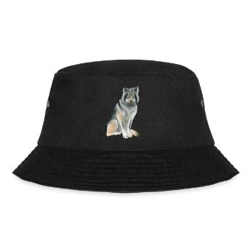 Wolf - Bucket Hat - black - Front - Lela (165cm)
