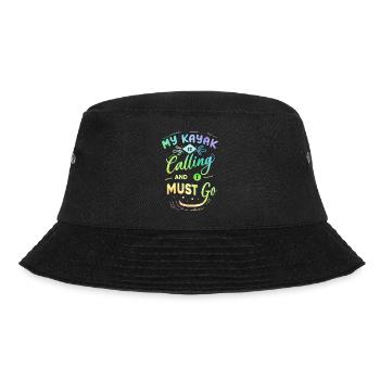 My Kayak Is Calling And I Must Go Canoe Kayaking R - Bucket Hat - Schwarz - Vorne - Lela (165cm)