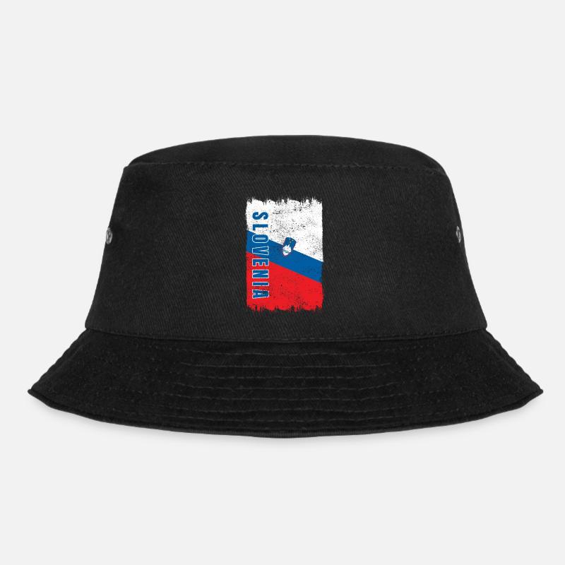 Slowenien Vintage Flagge - Bucket Hat - Schwarz