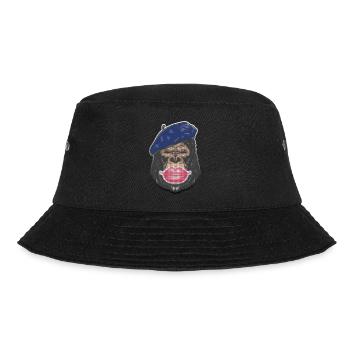 Gorilla Kiss Pixel - Bucket Hat - Schwarz - Vorne - Lela (165cm)