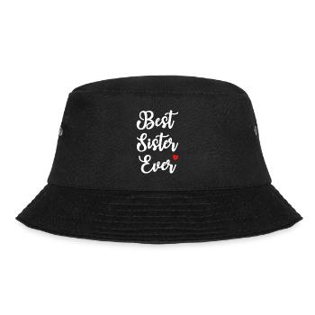 Best Sister Ever Heart Dear Sister - Bucket Hat - black - Front - Lela (165cm)