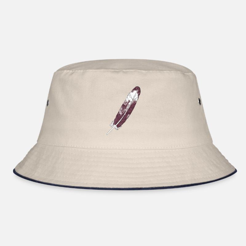 Grande plume brun-blanc dessinée à la main (aigle à queue blanche) Bob