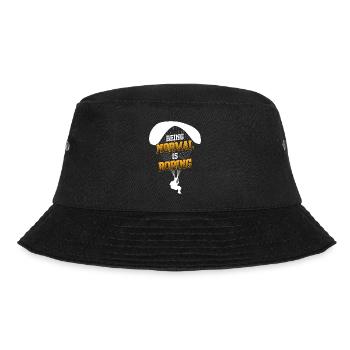 Being Normal Is Boring Parachute Paraglider Skydiv - Bucket Hat - Schwarz - Vorne - Lela (165cm)