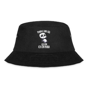 Pandas Sind Süß Ich Bin Süß Pandabär Kawaii - Bucket Hat - Schwarz - Vorne - Lela (165cm)