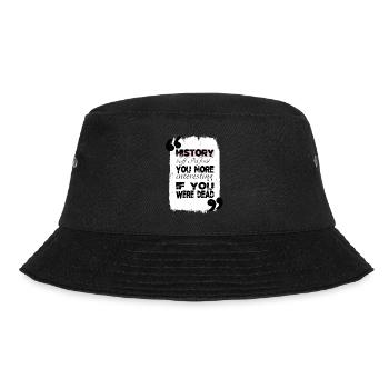 joke cool apparel women statement geek white afro - Bucket Hat - Schwarz - Vorne - Lela (165cm)