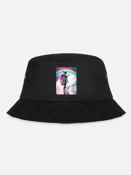 Cyborg Katzen Sci-fi Geisha Geschenkidee - Bucket Hat - Schwarz