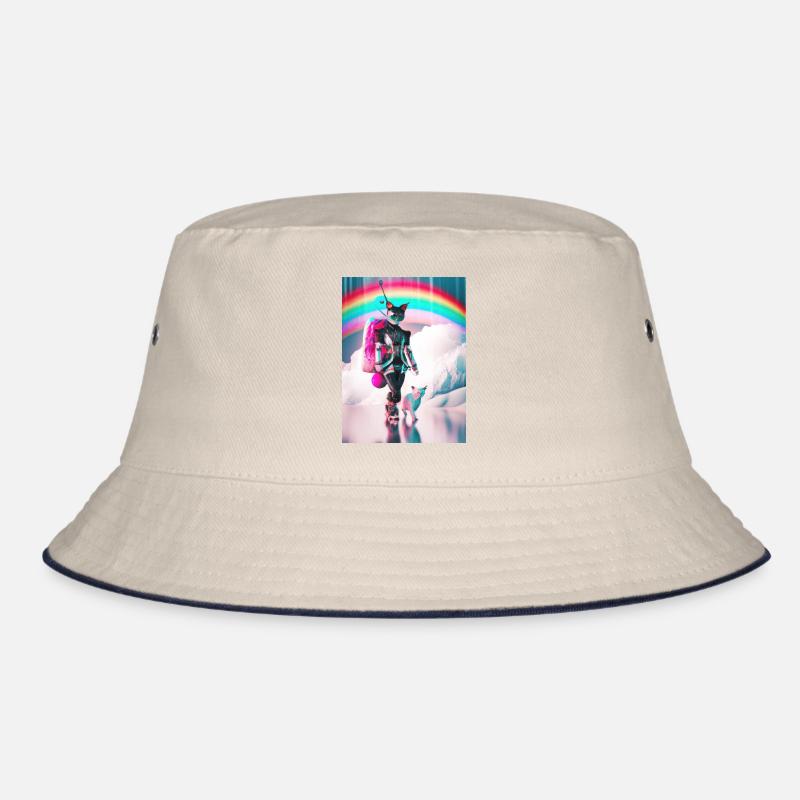 Cyborg Katzen Sci-fi Geisha Geschenkidee Bucket Hat