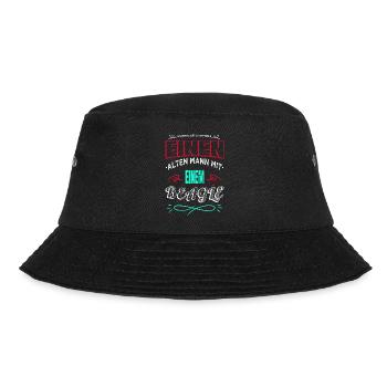 tier bester opa spaß geek alter mann doggie - Bucket Hat - Schwarz - Vorne - Lela (165cm)