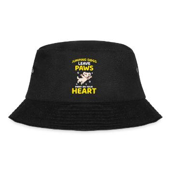 Dock Diving Design für Dog Jumping und Dock Dog - Bucket Hat - Schwarz - Vorne - Lela (165cm)