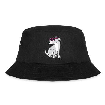 Hund mit Sonnenbrille - Bucket Hat - Schwarz - Vorne - Lela (165cm)