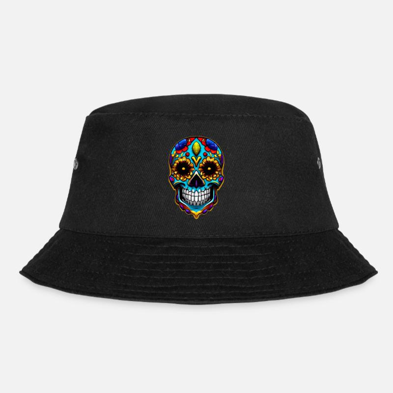 Skull Mexican Style, Día de Muertos - Bucket Hat - Schwarz