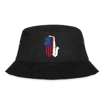 Saxophon USA Patriot - Bucket Hat - Schwarz - Vorne - Lela (165cm)