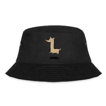 Funny dog | Wau Dog Design | Sweet gift - Bucket Hat - black - Front - Lela (165cm)