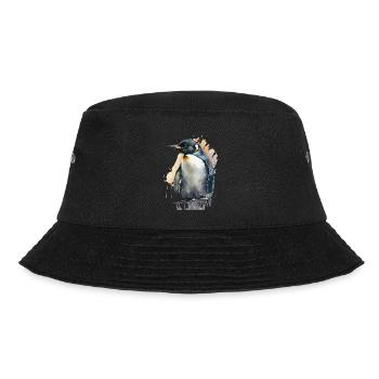 Penguin Watercolor Watercolor Painting - Bucket Hat - black - Front - Lela (165cm)