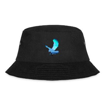 Nordlichter in der Kontur des Adlers - Bucket Hat - Schwarz - Vorne - Lela (165cm)