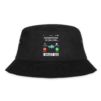 Kasachstan Flagge Kasachstan Fahne Kazakhstan - Bucket Hat - Schwarz - Vorne - Lela (165cm)