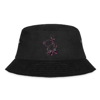 Two stylized butterflies - Bucket Hat - black - Front - Lela (165cm)