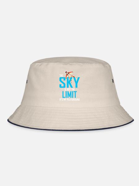 Wingsuit fliegen Base Jumping Fallschirmspringen Wingsuiting - Bucket Hat - Natur/Navy - Vorne