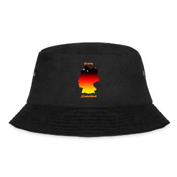 Deutschlandkarte mit der Stadt Hamburg als Stern - Bucket Hat - Schwarz - Vorne - Lela (165cm)