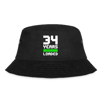 34 Years Loaded 34. Geburtstag - Bucket Hat - Schwarz - Vorne - Lela (165cm)