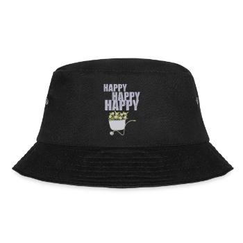 SCHUBKARREN HAPPY - Bucket Hat - Schwarz - Vorne - Lela (165cm)