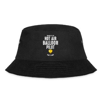 Hot Air Ballooning Hopper Balloon Ride Balloonist - Bucket Hat - black - Front - Lela (165cm)
