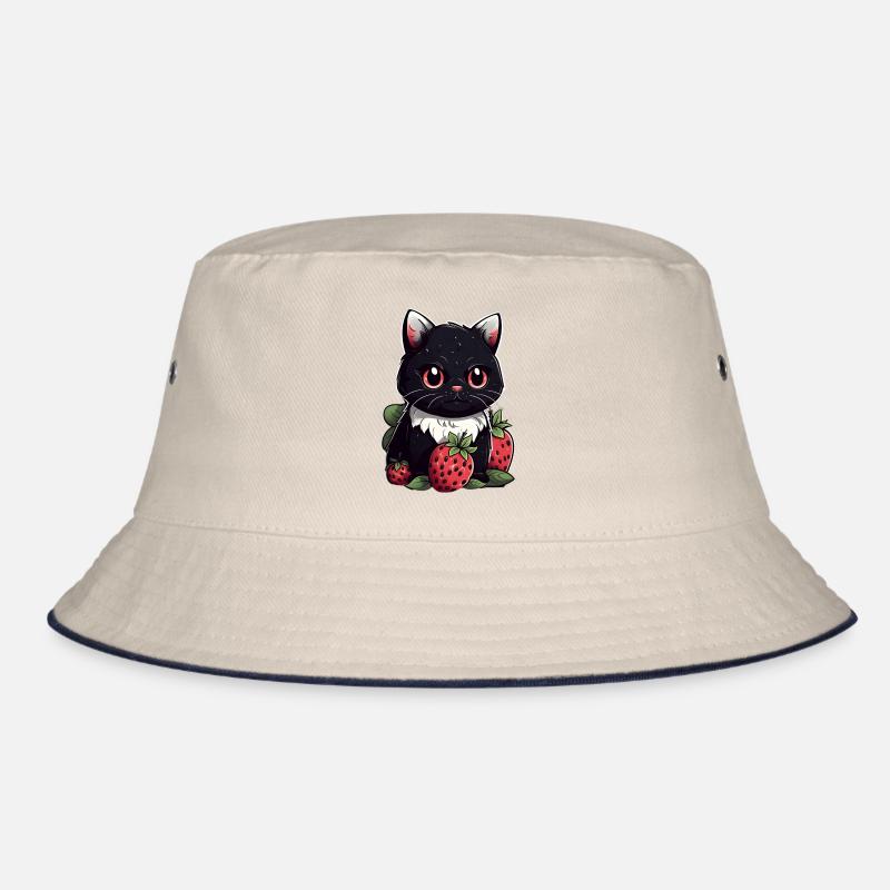 Ragamuffin Strawberry Cat Gift Bucket Hat