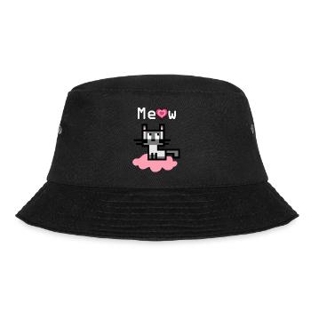 Heilige Burmakatze auf einer rosa Wolke - Bucket Hat - Schwarz - Vorne - Lela (165cm)
