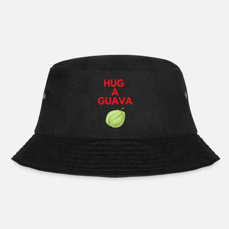 HUG A GUAVA - Bucket Hat - black