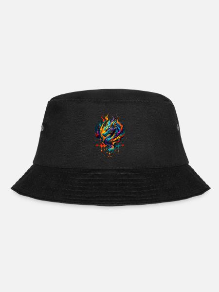Drachen - Bucket Hat - Schwarz