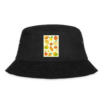FrüchteCocktail Outfit für Jedermann. Summer Vibes - Bucket Hat - Schwarz - Vorne - Lela (165cm)
