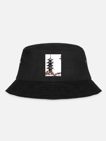 Japanische Turmbrücke - Bucket Hat - Schwarz