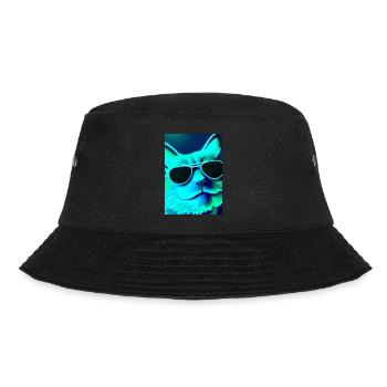 Katze mit Sonnenbrille - Bucket Hat - Schwarz - Vorne - Lela (165cm)