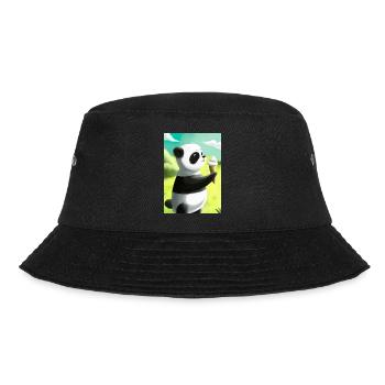 Panda mit Eiscreme - Bucket Hat - Schwarz - Vorne - Lela (165cm)