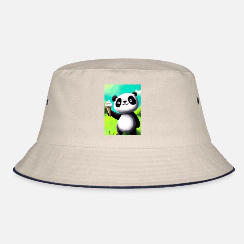 Panda mit Eiscreme Bucket Hat