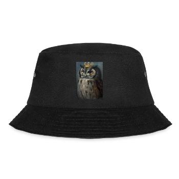 Eule mit Krone - Bucket Hat - Schwarz - Vorne - Lela (165cm)