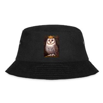 Eule mit Krone - Bucket Hat - Schwarz - Vorne - Lela (165cm)