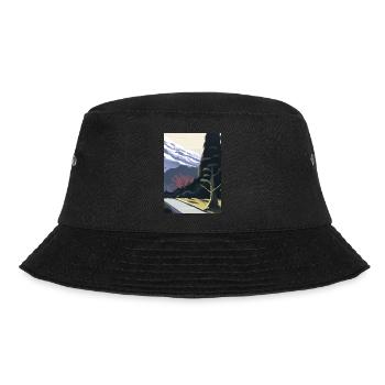 Pfad zu einem Berg - Bucket Hat - Schwarz - Vorne - Lela (165cm)