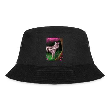 Rosa Zebra - Bucket Hat - Schwarz - Vorne - Lela (165cm)