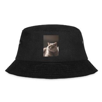 Britische Kurzhaarkatze - Bucket Hat - Schwarz - Vorne - Lela (165cm)