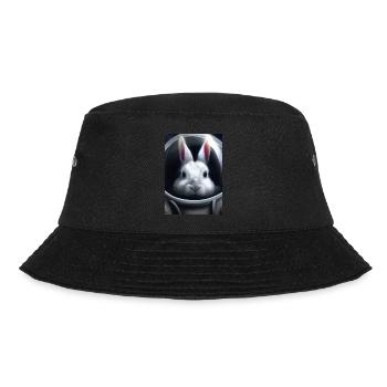 Kaninchen im Weltraum - Bucket Hat - Schwarz - Vorne - Lela (165cm)