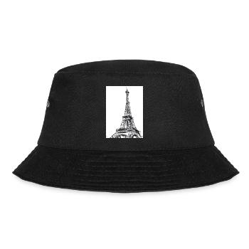 Eiffelturm-Gemälde - Bucket Hat - Schwarz - Vorne - Lela (165cm)